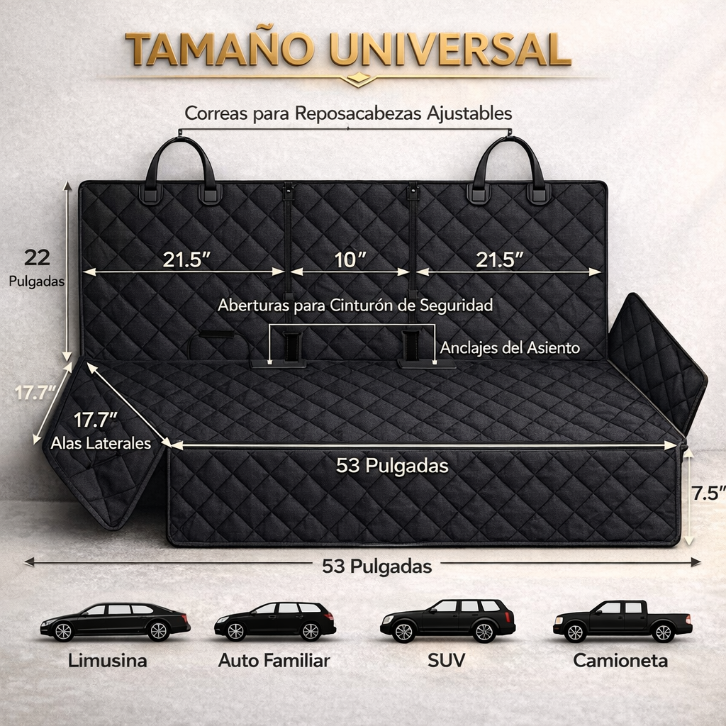 Funda para asiento de coche para mascotas